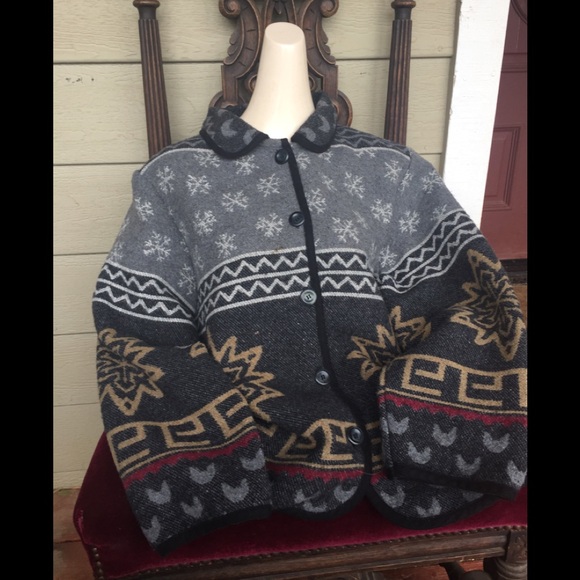Sonoma Jackets & Blazers - Sonoma native motif fleece outerwear jacket